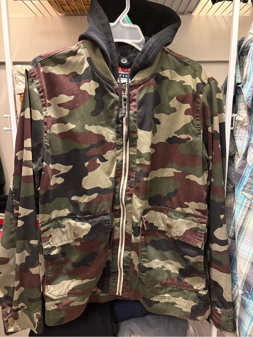 All Son Military Surplus Camouflage Jacket Size Medium Used in Great Condition.